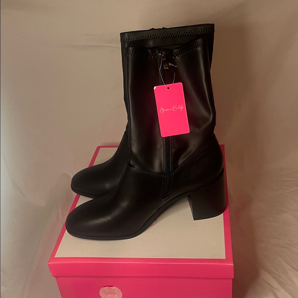 Jessica Carlyle Black Ankle Boots